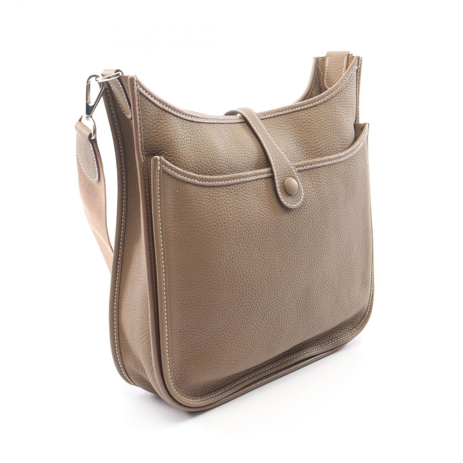 Hermes Shoulder Bag Evelyne 3 Trois PM Etoupe Leather — view 2