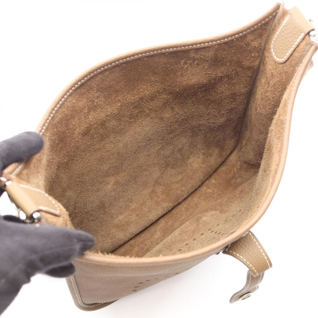 Hermes Shoulder Bag Evelyne 3 Trois PM Etoupe Leather — view 3