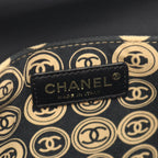 Chanel Handbag CC Logo Black Beige Leather — view 4