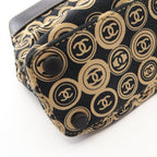 Chanel Handbag CC Logo Black Beige Leather — view 9