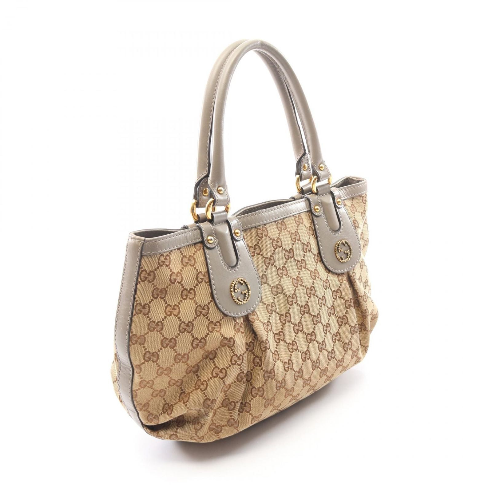 Gucci Tote Scarlet GG Canvas Beige Gray — view 2