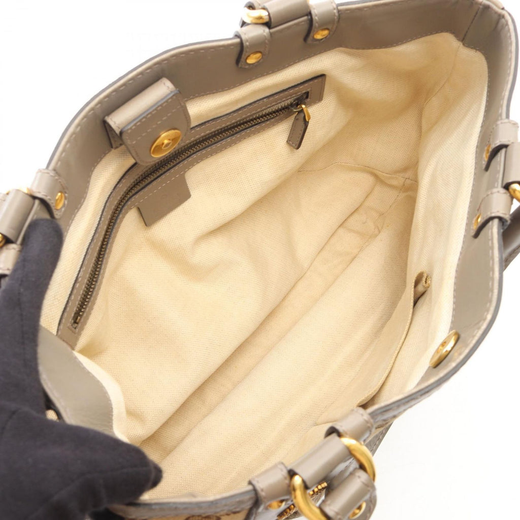 Gucci Tote Scarlet GG Canvas Beige Gray — view 3