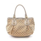 Gucci Tote Scarlet GG Canvas Beige Gray