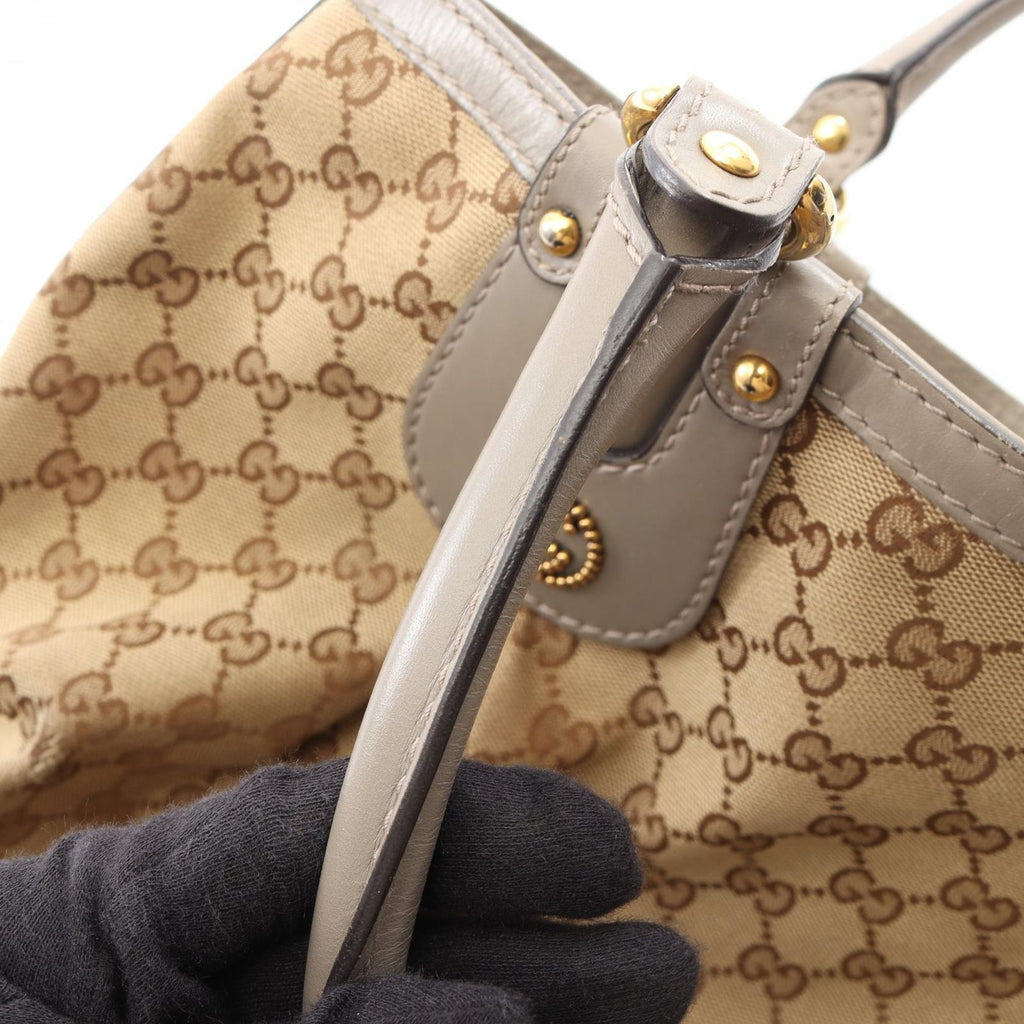 Gucci Tote Scarlet GG Canvas Beige Gray — view 8