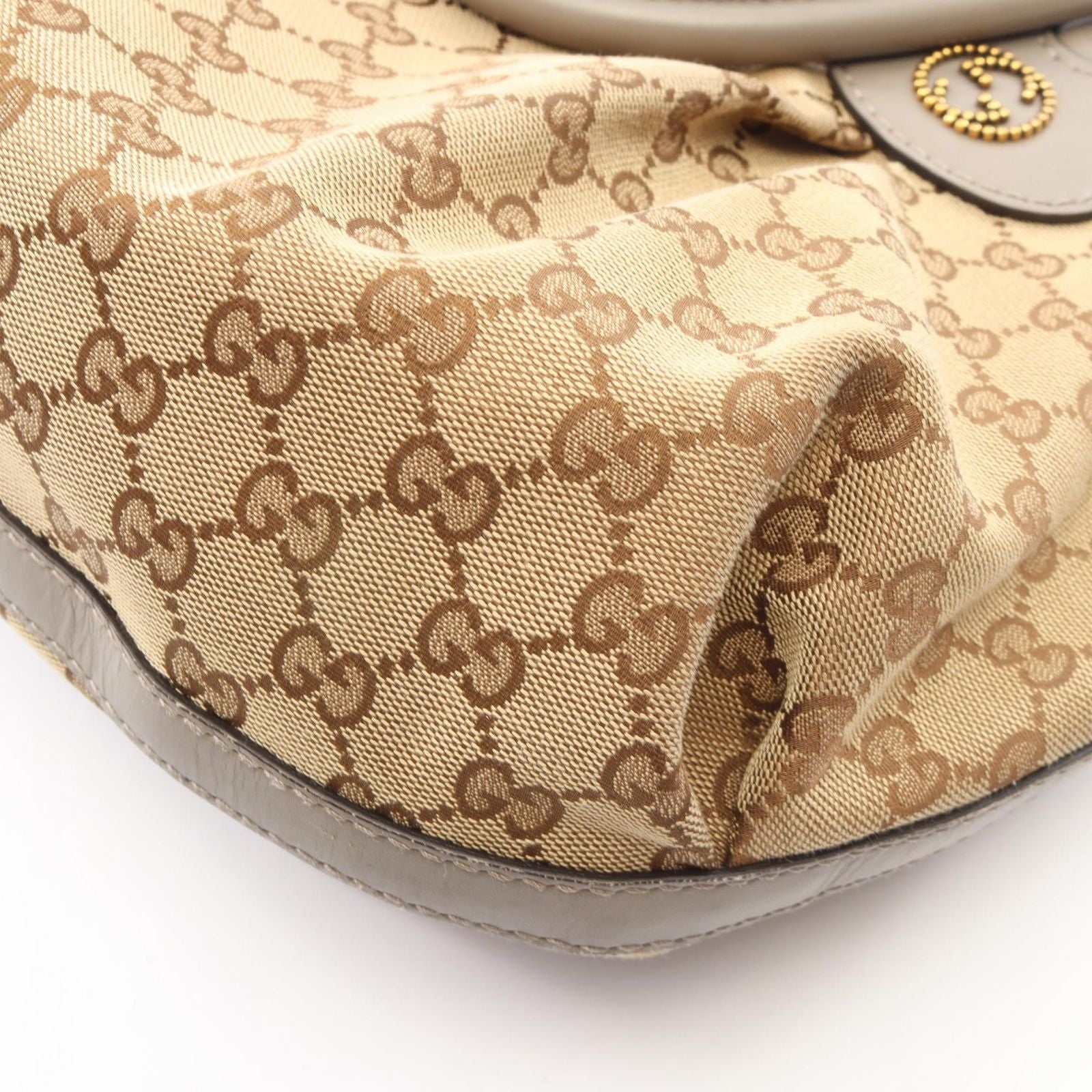 Gucci Tote Scarlet GG Canvas Beige Gray — view 6