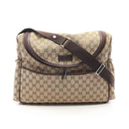 Gucci Shoulder Bag GG Canvas Beige Brown Mother's