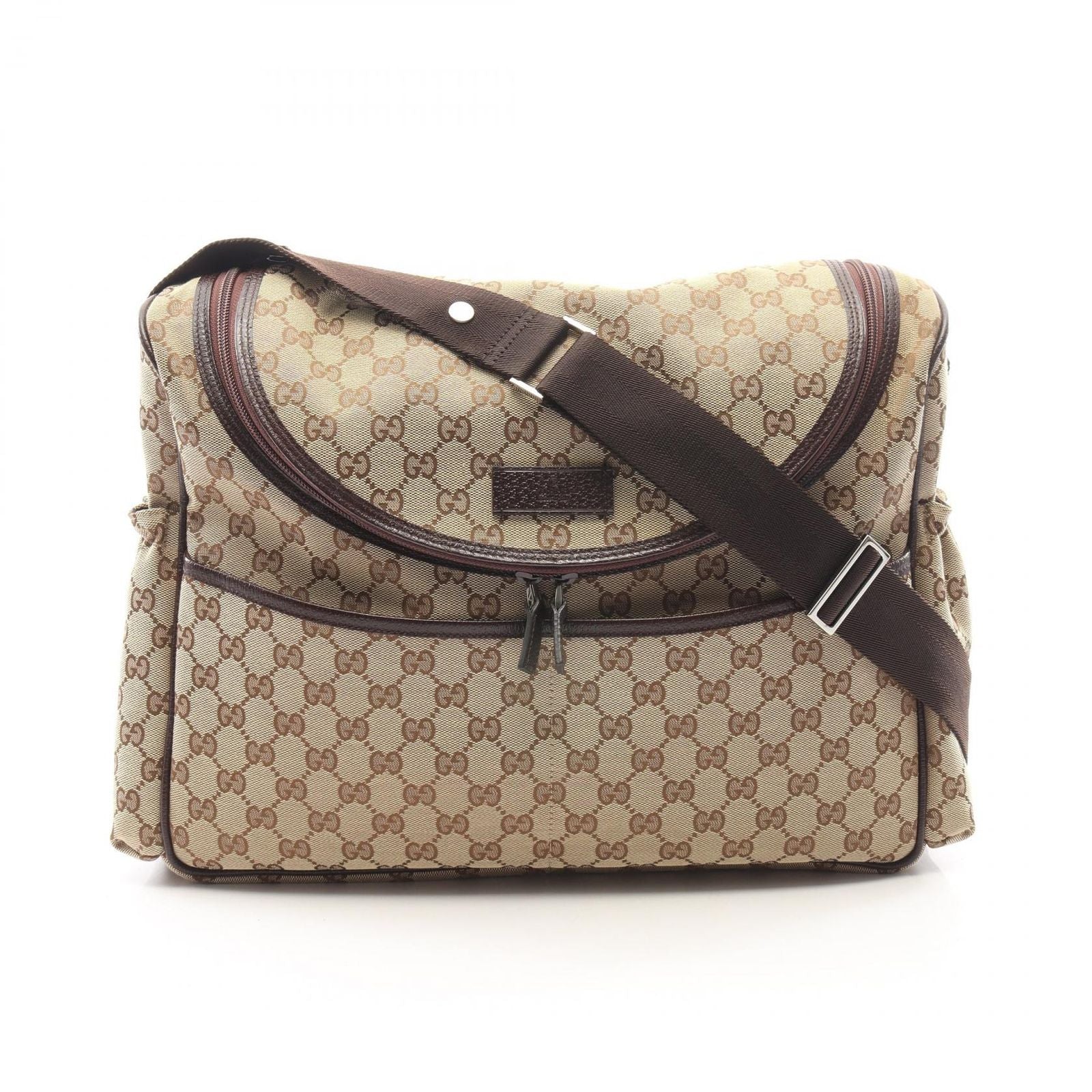 Gucci Shoulder Bag GG Canvas Beige Brown Mother's