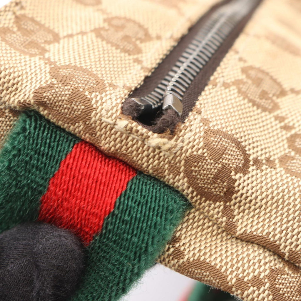 Gucci Waist Bag GG Canvas Beige Dark Brown Sherry Line — view 9