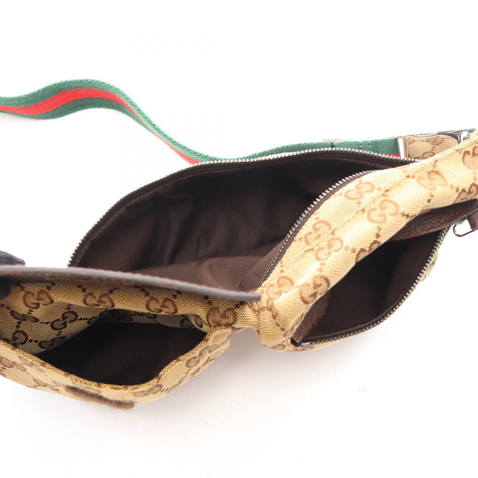 Gucci Waist Bag GG Canvas Beige Dark Brown Sherry Line — view 3