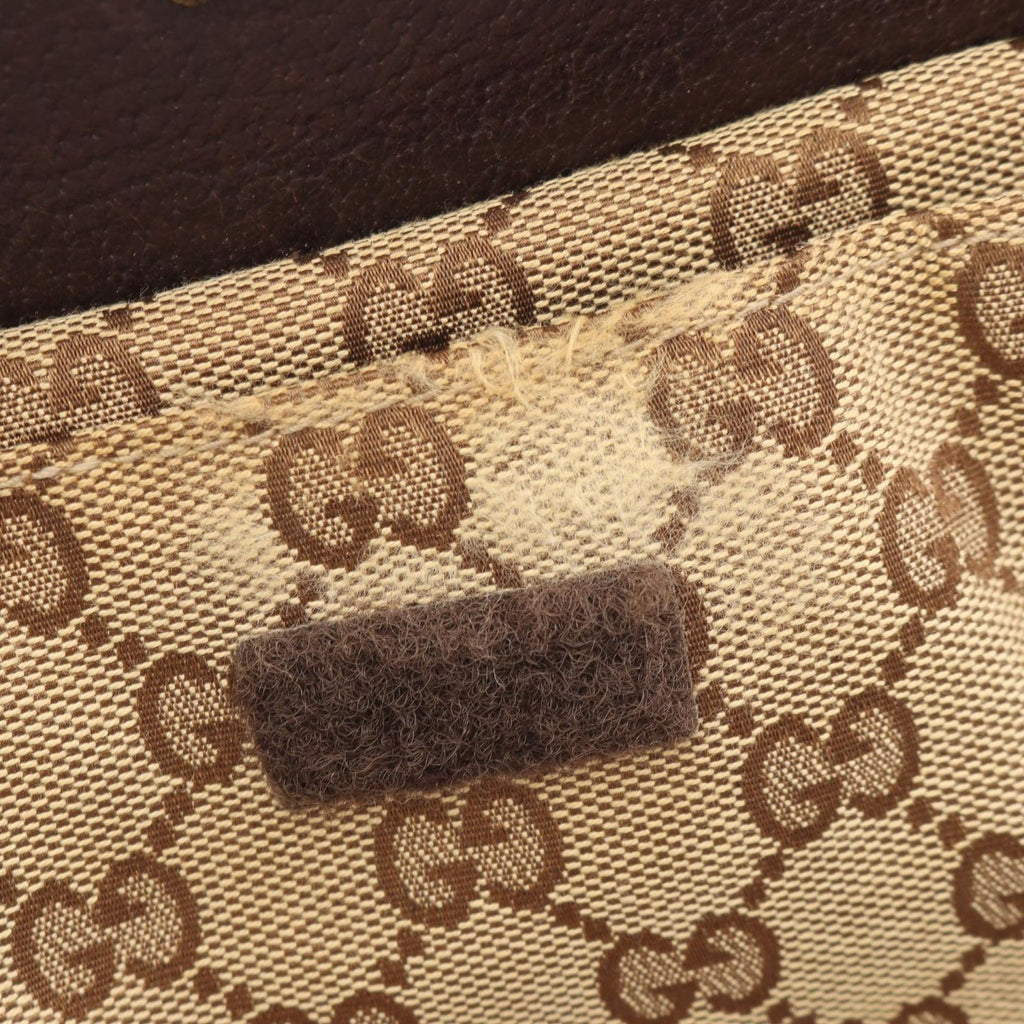 Gucci Waist Bag GG Canvas Beige Dark Brown Sherry Line — view 5