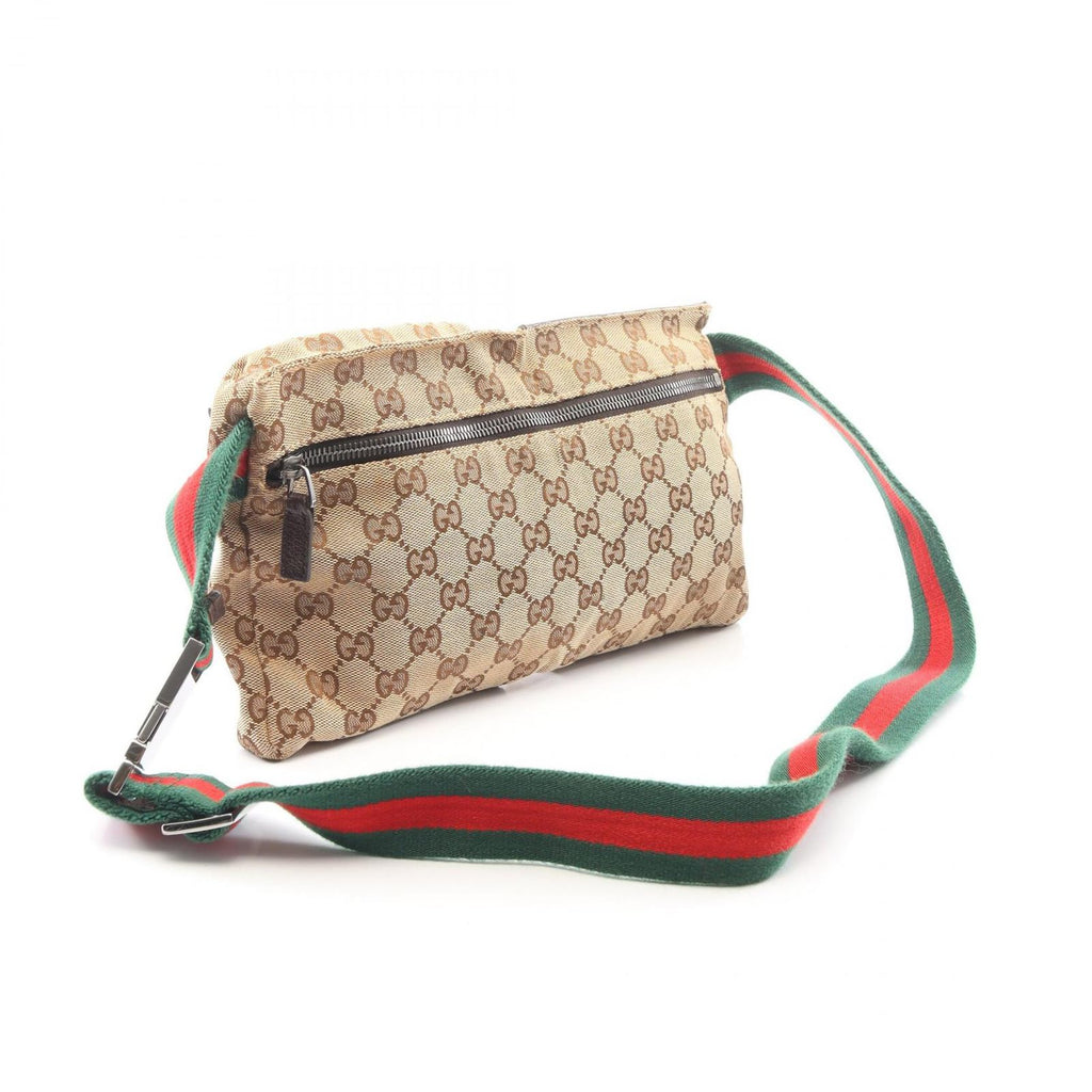 Gucci Waist Bag GG Canvas Beige Dark Brown Sherry Line — view 2