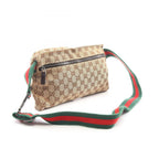 Gucci Waist Bag GG Canvas Beige Dark Brown Sherry Line — view 2