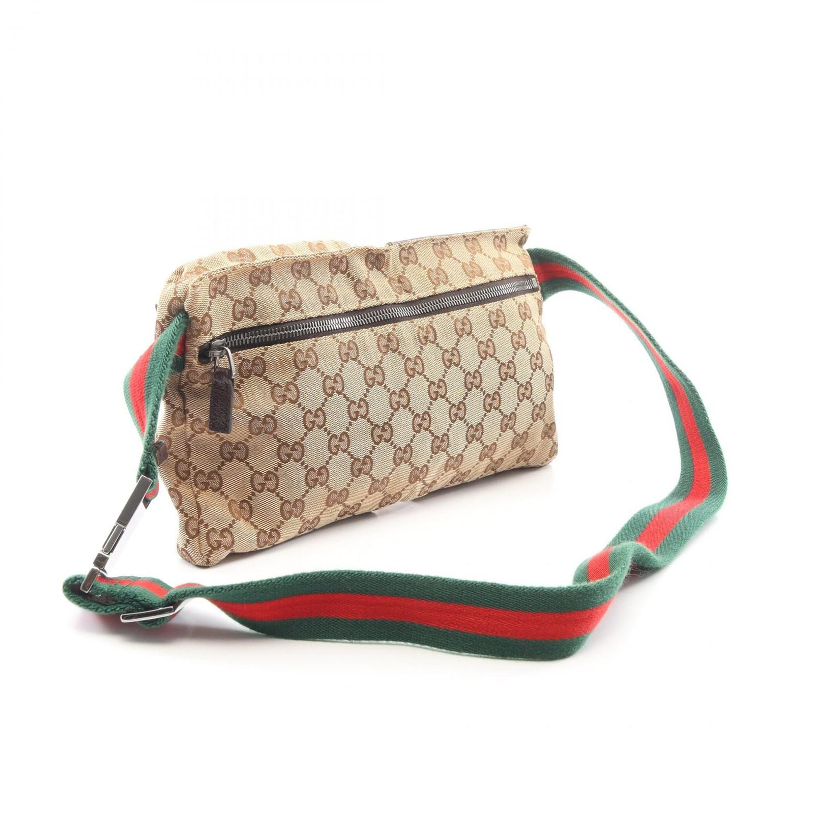 Gucci Waist Bag GG Canvas Beige Dark Brown Sherry Line — view 2
