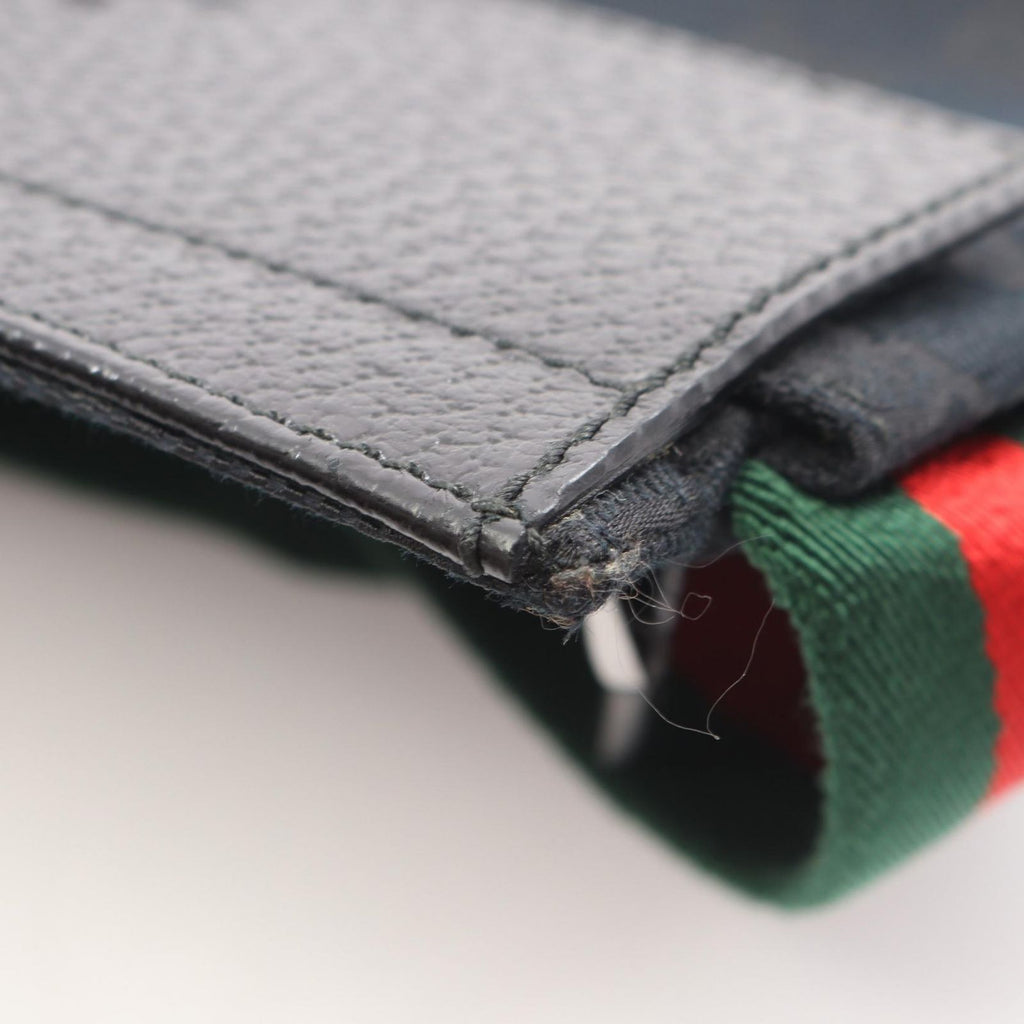 Gucci Waist Bag GG Canvas Black Red Green Sherry Line — view 6