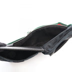 Gucci Waist Bag GG Canvas Black Red Green Sherry Line — view 3