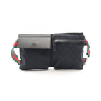 Gucci Waist Bag GG Canvas Black Red Green Sherry Line
