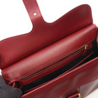Gucci Bordeaux Leather Handbag a with Pouch — view 5