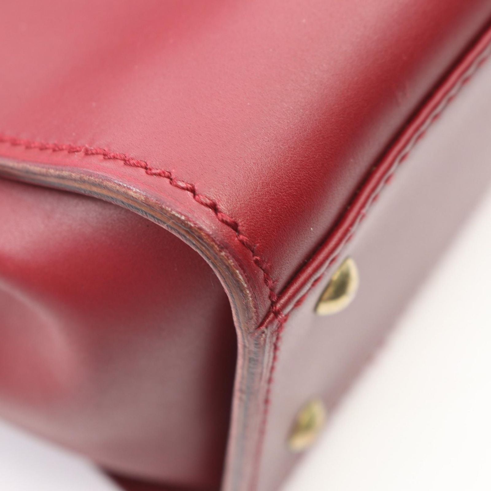 Gucci Bordeaux Leather Handbag a with Pouch — view 6