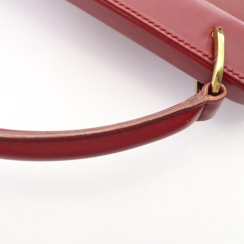 Gucci Bordeaux Leather Handbag a with Pouch — view 9