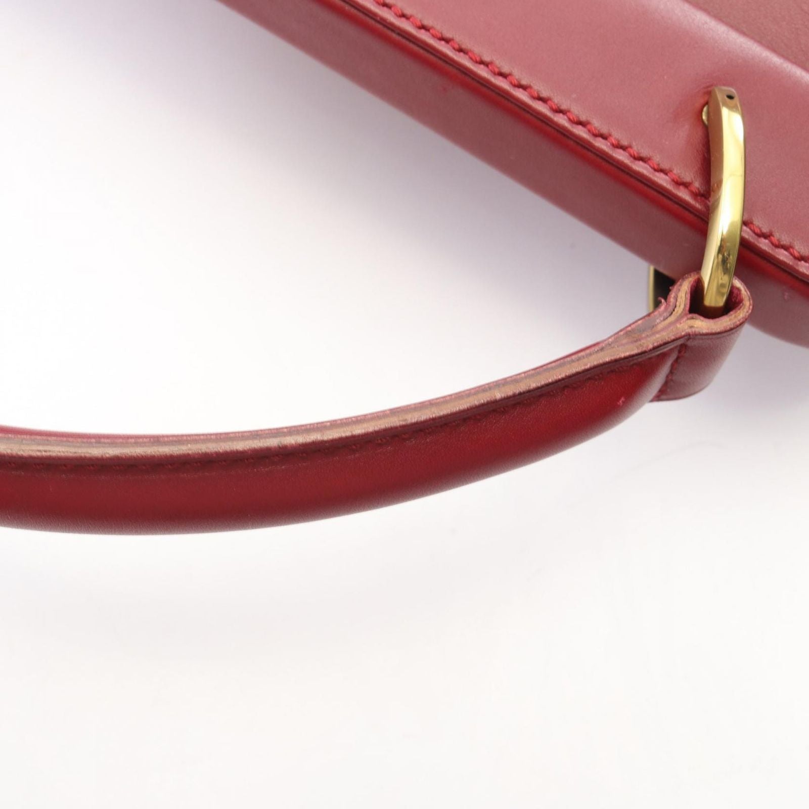 Gucci Bordeaux Leather Handbag a with Pouch — view 9