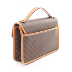 Celine Handbag Macadam Brown Canvas Leather 2-Way Shoulder — view 2
