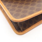 Celine Handbag Macadam Brown Canvas Leather 2-Way Shoulder — view 6