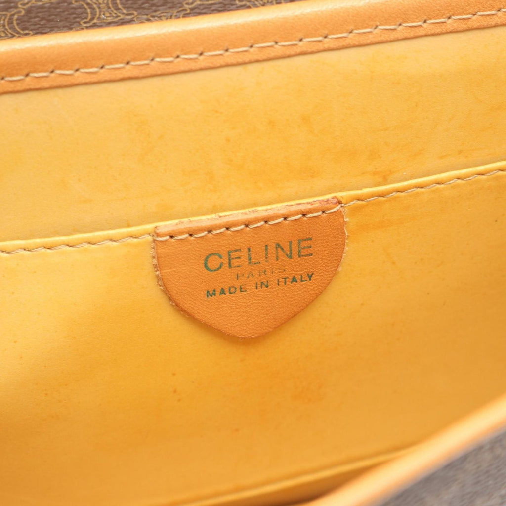 Celine Handbag Macadam Brown Canvas Leather 2-Way Shoulder — view 4