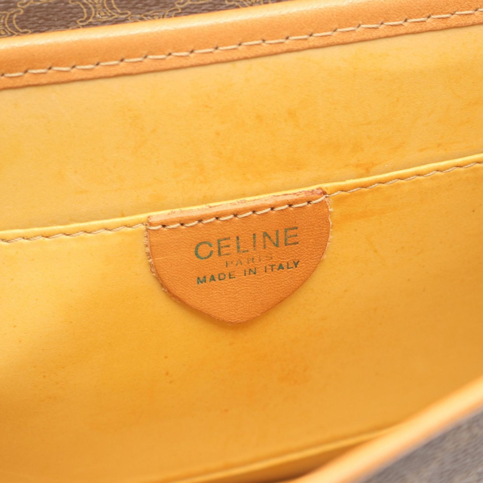 Celine Handbag Macadam Brown Canvas Leather 2-Way Shoulder — view 4