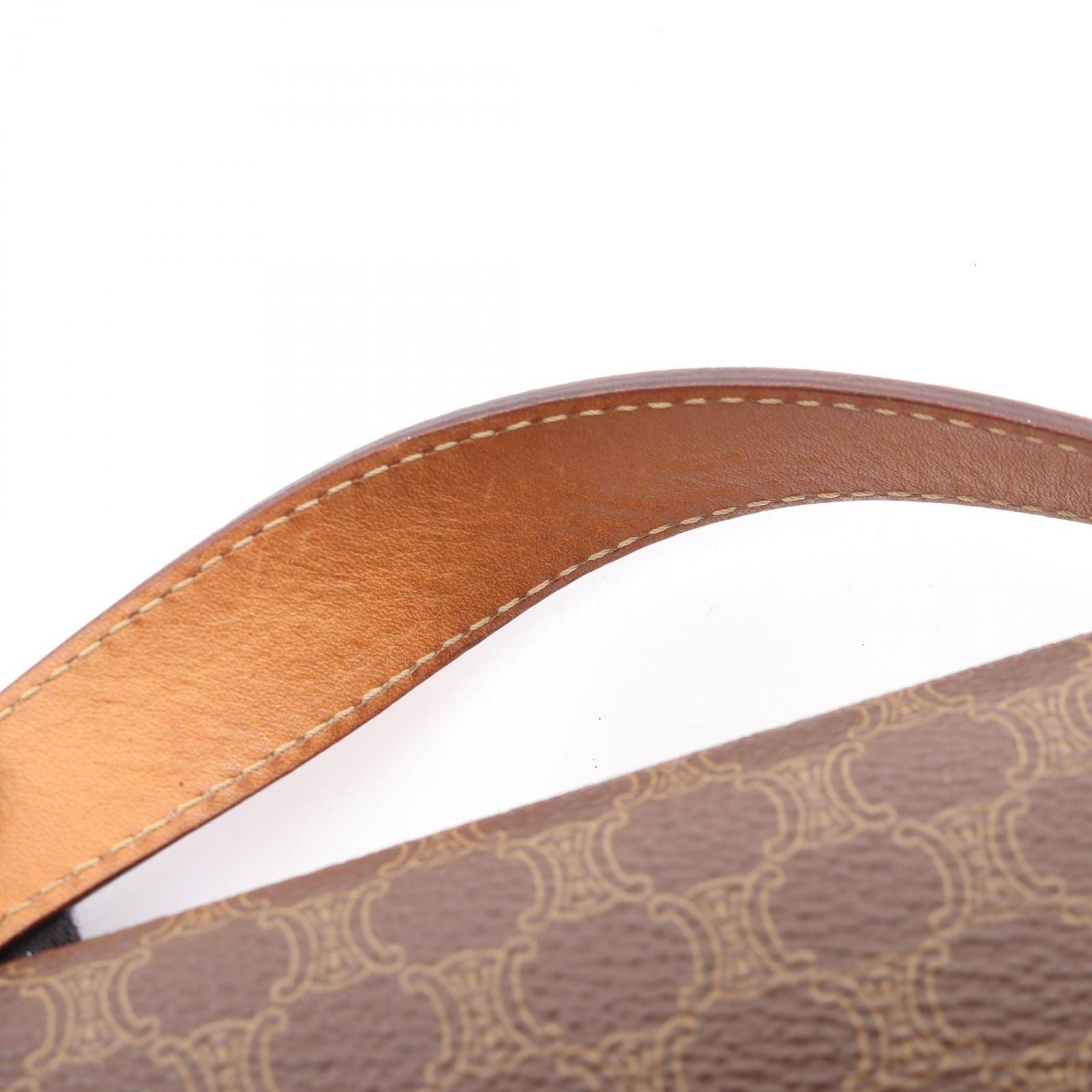 Celine Handbag Macadam Brown Canvas Leather 2-Way Shoulder — view 8