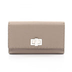 Fendi Bifold Wallet Peekaboo Selleria Gray Leather Hook