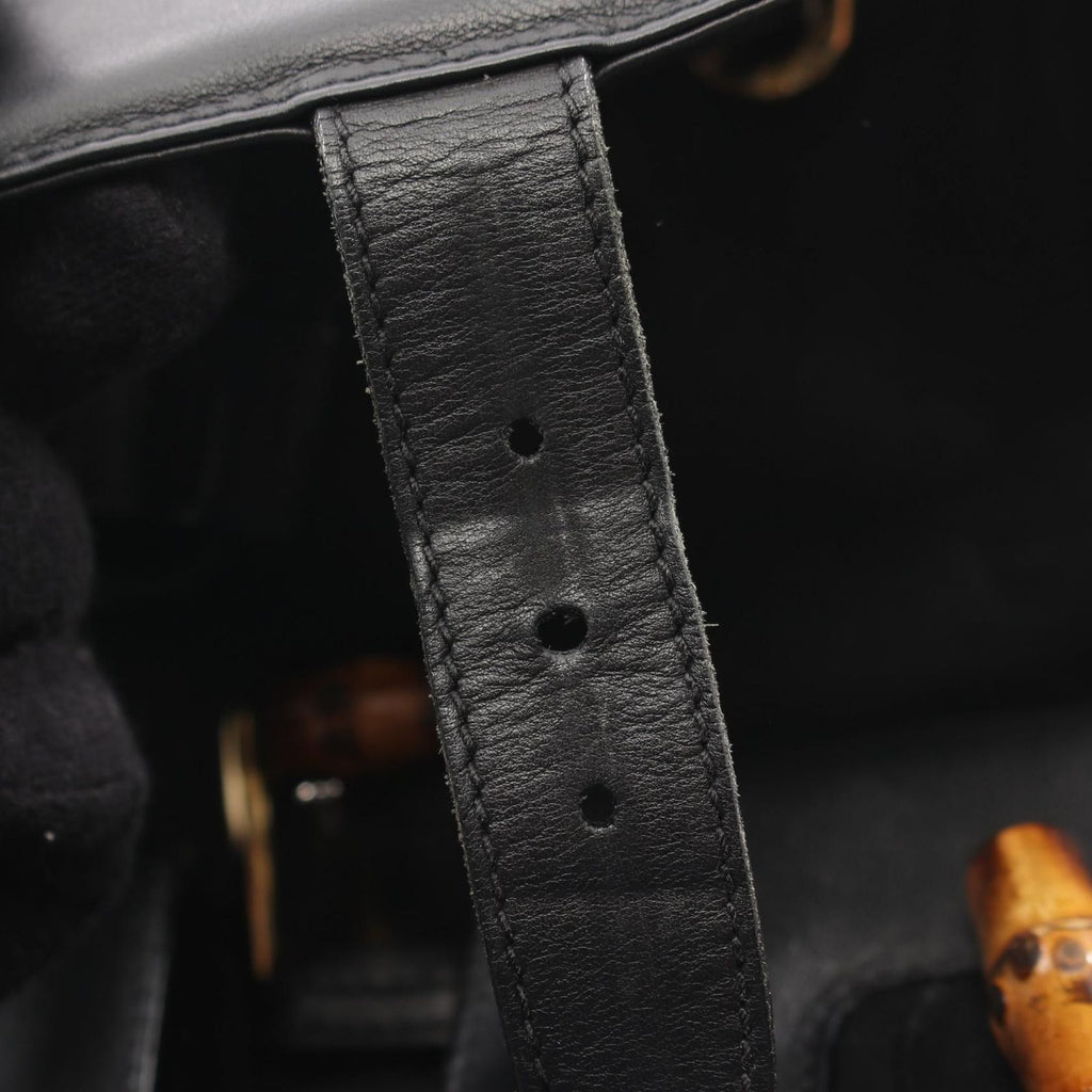 Gucci Backpack Bamboo 003 Black Leather — view 9