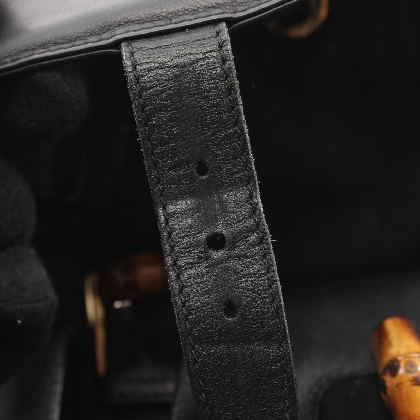 Gucci Backpack Bamboo 003 Black Leather — view 9