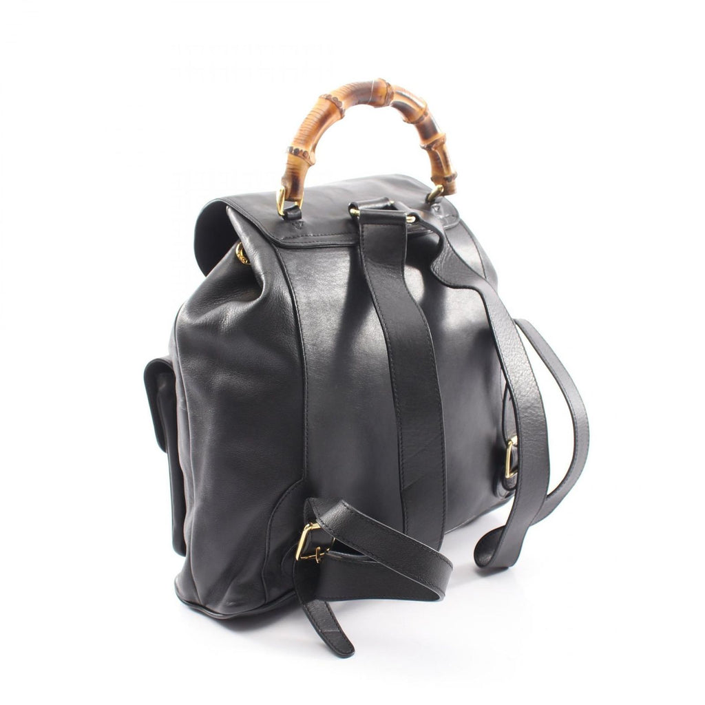 Gucci Backpack Bamboo 003 Black Leather — view 2