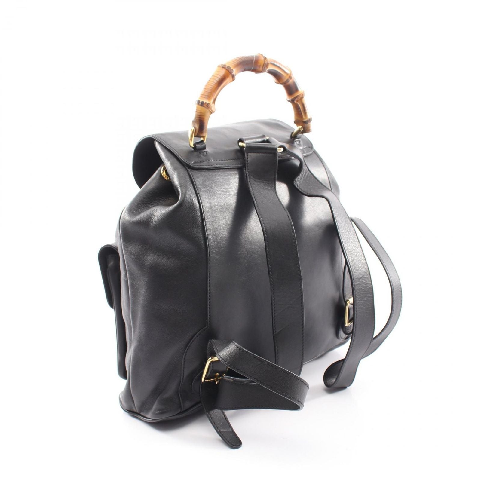 Gucci Backpack Bamboo 003 Black Leather — view 2