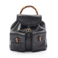 Gucci Backpack Bamboo 003 Black Leather