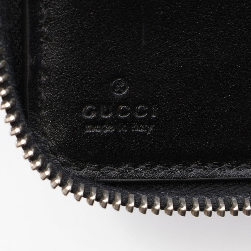 Gucci Round Wallet GG Embossed Black Leather — view 5