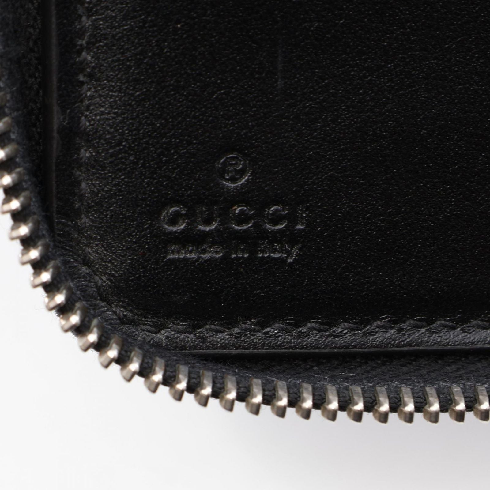 Gucci Round Wallet GG Embossed Black Leather — view 5