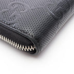 Gucci Round Wallet GG Embossed Black Leather — view 9