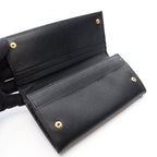 Prada Bifold Wallet Saffiano Triang Black Leather Triangle Logo — view 6