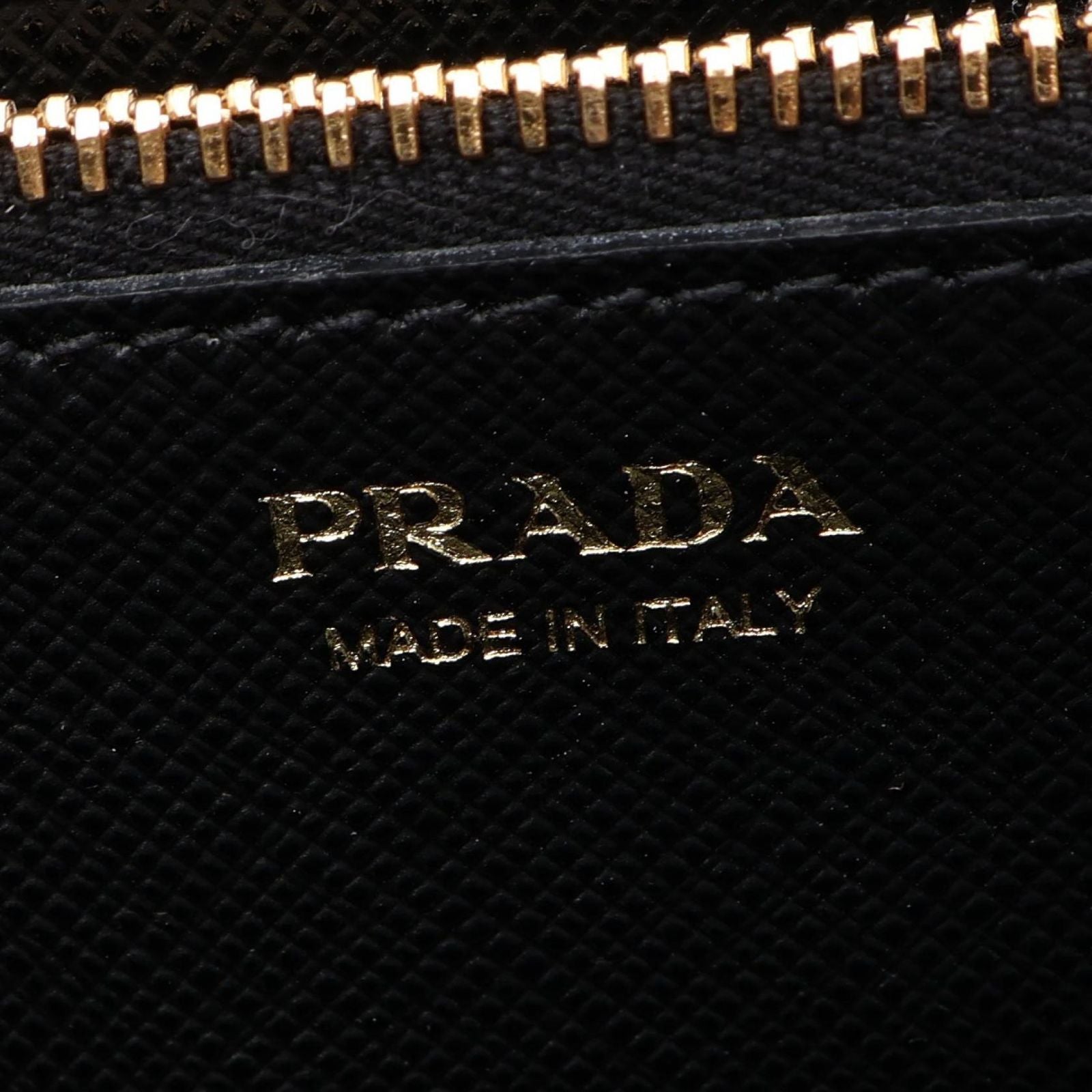 Prada Bifold Wallet Saffiano Triang Black Leather Triangle Logo — view 4
