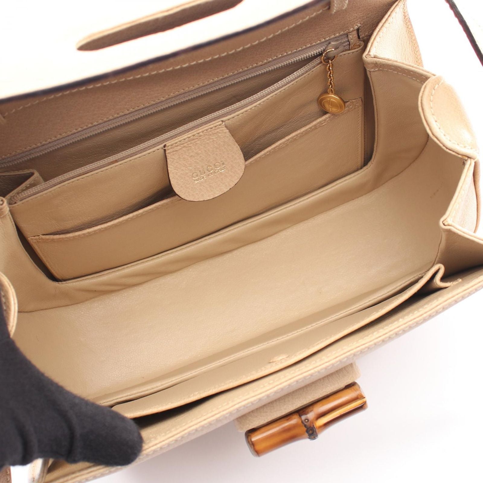 Gucci Handbag Vintage Bamboo 2-Way Leather — view 3