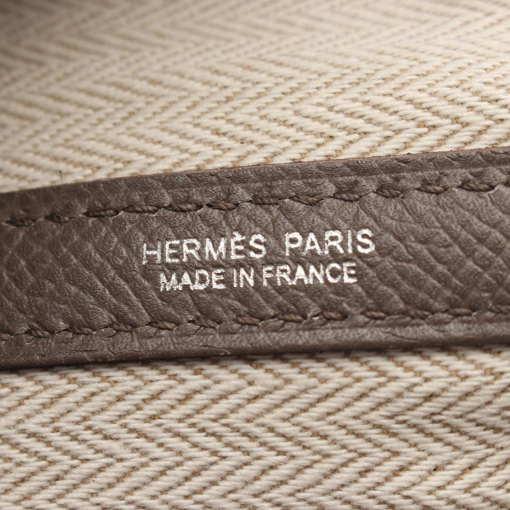 Hermes Tote Garden Party TPM Etain Leather Calf — view 4