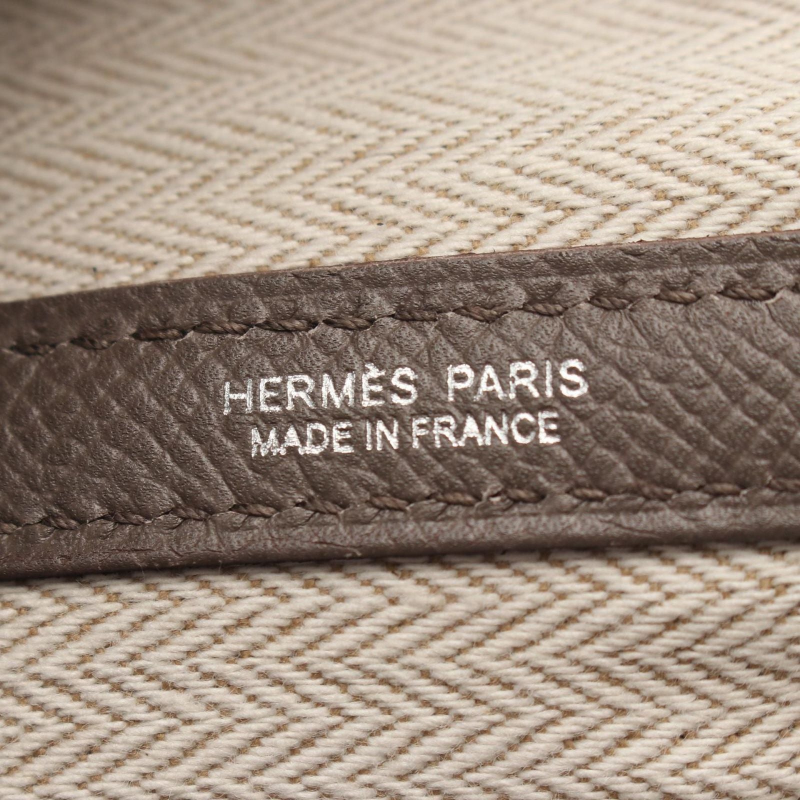 Hermes Tote Garden Party TPM Etain Leather Calf — view 4