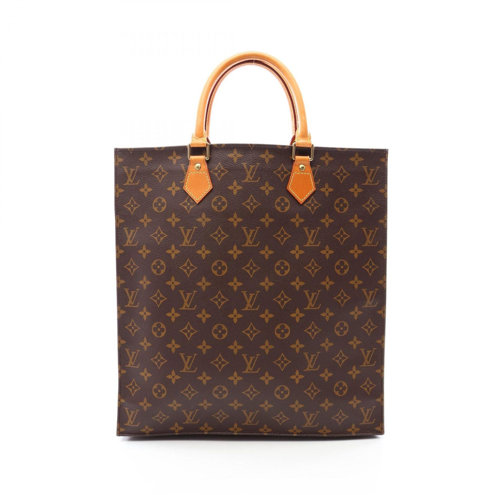 Louis Vuitton Tote Sac Plat Canvas Leather Sac