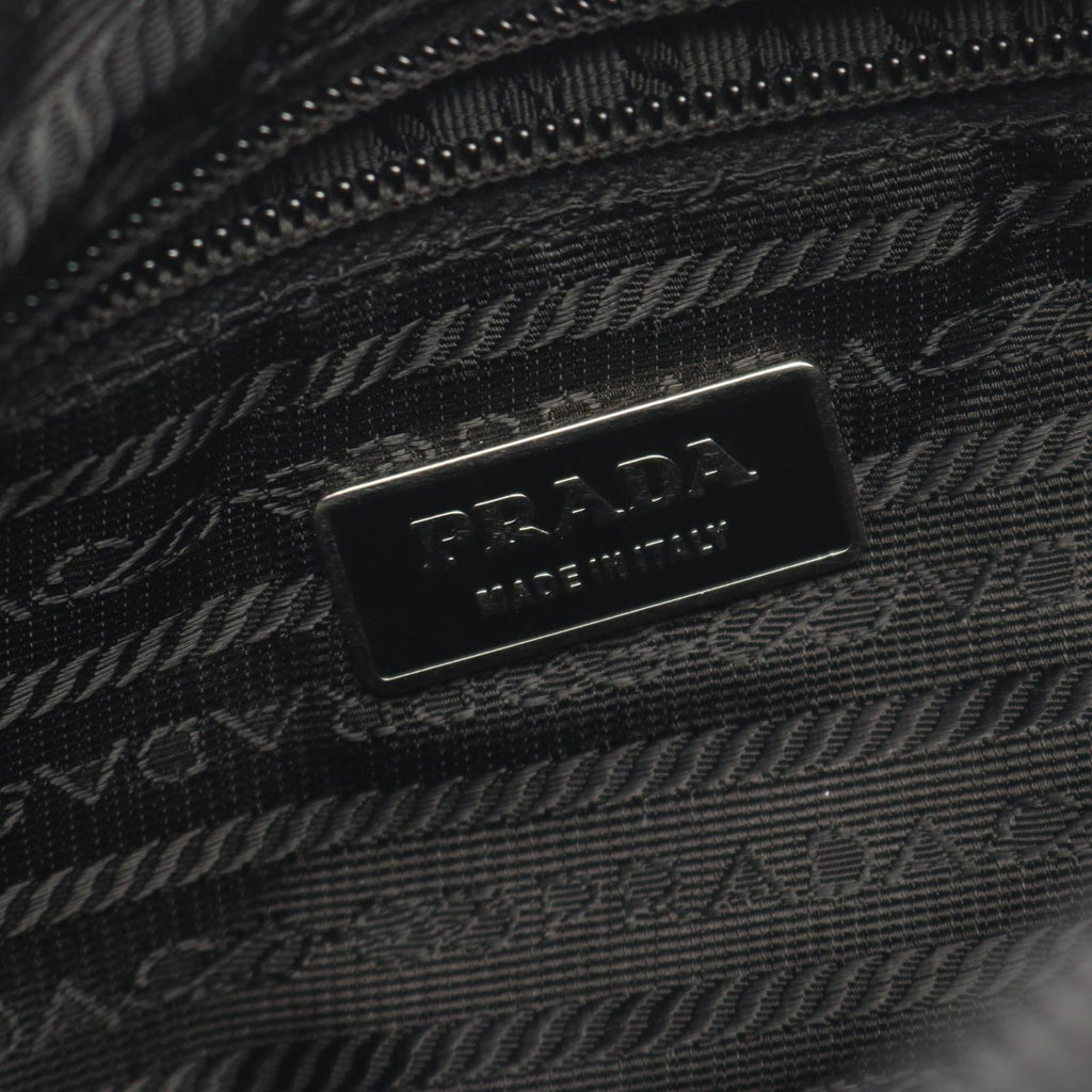 Prada Shoulder Bag Triangle Logo Black Nylon — view 4