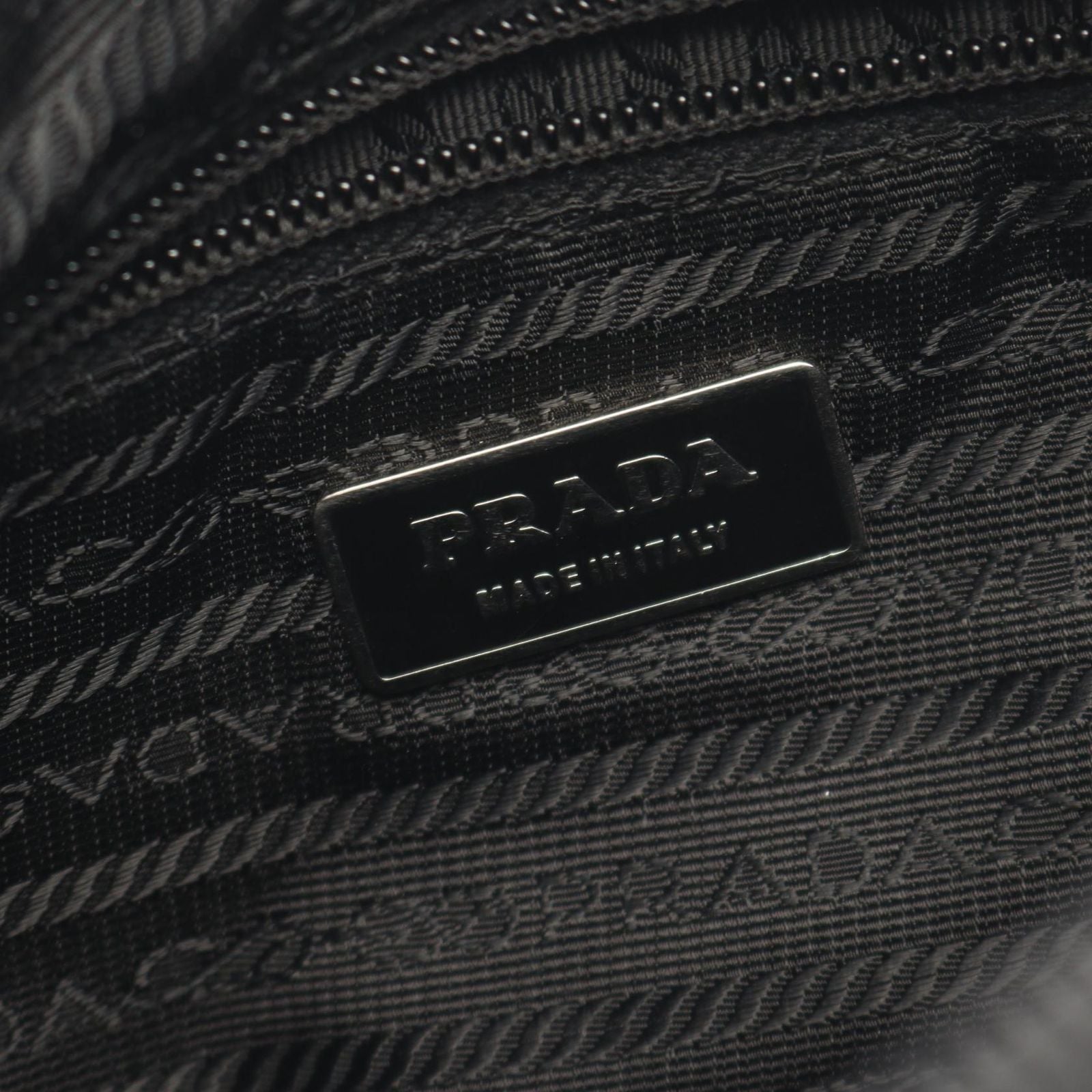 Prada Shoulder Bag Triangle Logo Black Nylon — view 4
