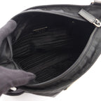 Prada Shoulder Bag Triangle Logo Black Nylon — view 3