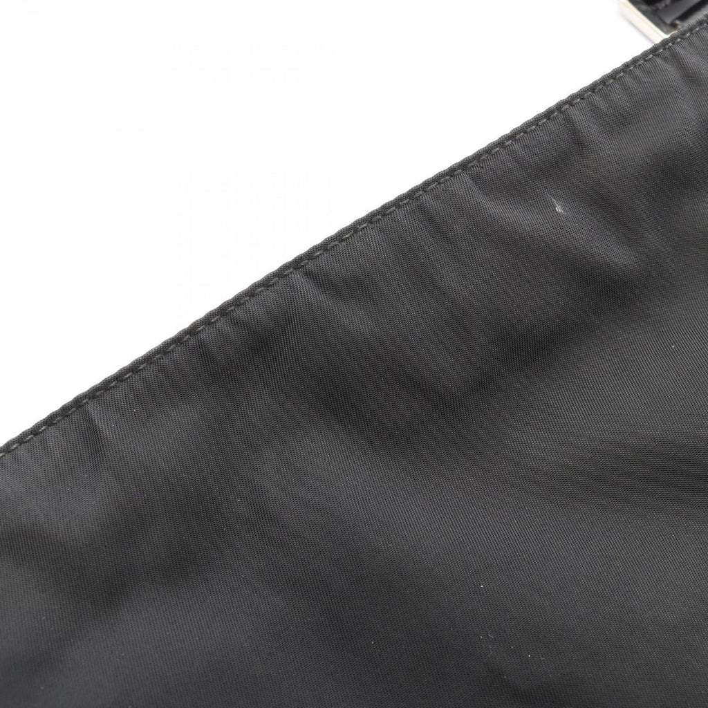 Prada Shoulder Bag Triangle Logo Black Nylon — view 6
