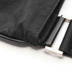 Prada Shoulder Bag Triangle Logo Black Nylon — view 8