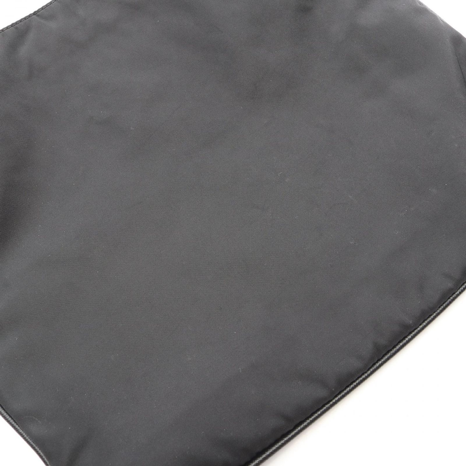 Prada Shoulder Bag Triangle Logo Black Nylon — view 5